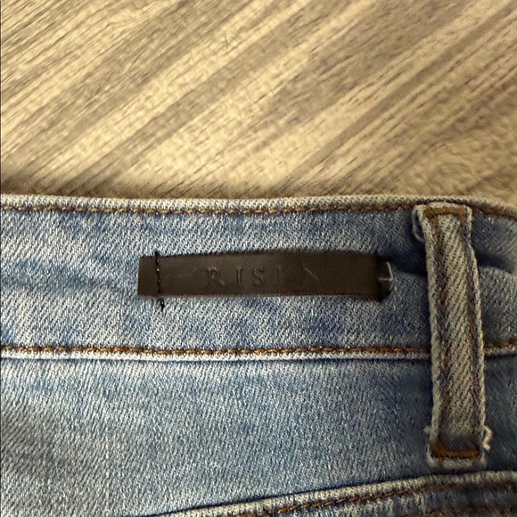 Risen Distressed Denim Mini Skirt Size Large - Picture 7 of 7